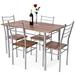 Red Barrel Studio® Marlando 5 - Piece Dining Set Wood/Metal in Brown | 29.5 H in | Wayfair 93DAA8FE8A79418CBF55837C0F52C6D3