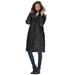 Plus Size Women's Mid-Length Quilted Puffer Jacket by Roaman's in Black (Size M) Winter Coat