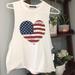 Brandy Melville Tops | Brandy Melville Cut Off T-Shirt | Color: Red/White | Size: S