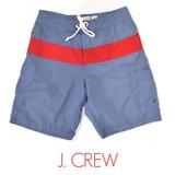 J. Crew Swim | J. Crew Classic Stripe Swim Trunks | Color: Blue/Red | Size: 30