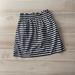 J. Crew Skirts | Euc Jcrew Skirt Navy White Stripe W Pockets Sz S | Color: Blue/White | Size: S
