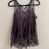 Free People Tops | Intimately Free People Gauzy V Neck Tunic Top | Color: Purple | Size: Xs
