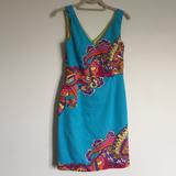 Lilly Pulitzer Dresses | Lilly Pulitzer Shift Dress - Blue Retro Swirl | Color: Blue/Yellow | Size: 4