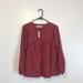 Madewell Tops | Madewell Nwt Striped Puff Sleeve Babydoll Top | Color: Red | Size: M