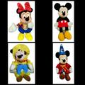 Disney Toys | Lot Of 4 Vtg Walt Disney Minnie Mickey Mouse Plush | Color: Black/Red | Size: Osbb