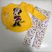 Disney Matching Sets | Disney Minnie Mouse Floral Sparkly Warm Outfit | Color: Gold | Size: 4tg