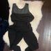 Zara Pants & Jumpsuits | Jumpsuit Zara Like New , Top Faux Leather | Color: Black | Size: M