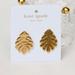 Kate Spade Jewelry | Kate Spade Ks Gold Leaf Stud Earrings New | Color: Gold | Size: Os