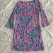 Lilly Pulitzer Dresses | Lily Pulitzer 3/4 Long Sleeve Printed Dress | Color: Blue/Pink | Size: Xs