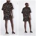 Zara Dresses | Floral Print Mini Dress | Color: Black/Yellow | Size: Xl