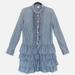 J. Crew Dresses | J Crew Jean Dress With Ruffles Size 0 | Color: Blue/Gray | Size: 0