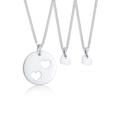 Elli - Ketten Trio Herz Mutter Kind Cut Out 925er Silber Schmuck-Set Damen