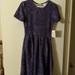 Lularoe Dresses | Lularoe Amelia Dress | Color: Cream/Purple | Size: S