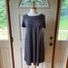 Lularoe Dresses | Lularoe Carly Dress, Size Xs | Color: Black/Gray | Size: Xs