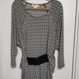 Michael Kors Dresses | Michael Kors Geometric Dress / W Belt | Color: Black/White | Size: 12p