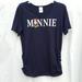 Disney Tops | Cute Ruched Minnie Mouse Navy Tee Euc Sz M | Color: Blue | Size: M