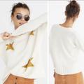 Madewell Sweaters | Madewell Gold Star Pullover Sweater | Color: Cream/Gold | Size: Xs/Xxs