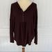 Free People Tops | Free People Brown Boho Poncho Top Size Sp | Color: Brown | Size: Sp