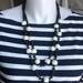 J. Crew Jewelry | J Crew Textured Beaded Double Strand Necklace | Color: Black/White | Size: Os