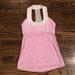 Lululemon Athletica Tops | Lululemon Pink Tank Top | Color: Pink/White | Size: 6