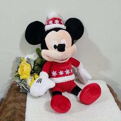 Disney Toys | 3/$25 Disney Holiday Mickey Mouse Plush | Color: Red/White | Size: 16"