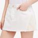 Free People Skirts | Free People White Cream Jean Mini Skirt Sz 27 | Color: Cream/White | Size: 27