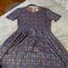 Lularoe Dresses | Euc Lularoe Amelia Size Large | Color: Blue | Size: L