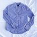 J. Crew Tops | J Crew Ruffled Striped Button Up Shirt | Color: Blue/White | Size: 00