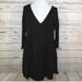 Urban Outfitters Dresses | Cooperative Deep V Black Dress | Color: Black | Size: S