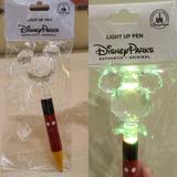 Disney Office | Disney Parks Mickey Mouse Light Up Pen | Color: Black/Red | Size: Os