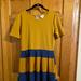 Lularoe Dresses | Lularoe Amelia | Color: Blue/Yellow | Size: Xl