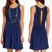 Free People Dresses | Free People Lady Jane Dress Navy Lace Sz Small | Color: Blue | Size: S