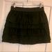 J. Crew Skirts | J. Crew 4 Dark Green Ruffle Layer Silk Skirt | Color: Green | Size: 4