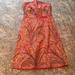 J. Crew Dresses | J Crew Strapless Dress Size 4 Pink Paisley Print | Color: Orange/Pink | Size: 4