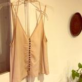 Free People Tops | Free People Strappy Cami | Color: Cream/Pink | Size: Xs