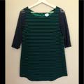 Anthropologie Tops | Anthropologie Postmark Striped Tunic Top Sz S | Color: Blue/Green | Size: S