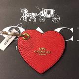 Coach Accessories | Coach - Heart Keychain / Keyfob (Nwt) | Color: Gold/Red | Size: Os