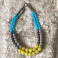 Anthropologie Jewelry | Anthropologie Beaded Necklace | Color: Blue/Silver | Size: Os