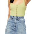 Free People Tops | Free People Bridgette Tank Top | Color: Green | Size: L