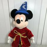 Disney Other | Disney Fantasia Sorcerer Mickey Mouse Plush | Color: Blue/Red | Size: Os
