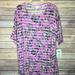 Lularoe Tops | Lularoe (1.0) Xl Irma Abstract Print - Bnwt | Color: Gray/Purple | Size: Xl