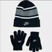 Nike Accessories | Nike Knit Hat And Gloves Youth Size | Color: Black/Gray | Size: Osb