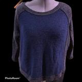 Free People Tops | Free People Knit Gray & Blue Crew Neck Xs | Color: Blue/Gray | Size: Xs