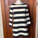 J. Crew Dresses | J. Crew Maritime Bold Stripe W/ Gold Zipper Sides | Color: Black/White | Size: Xs