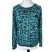 Disney Tops | Disney Boutique Teal Graffiti Sweatshirt Top L | Color: Black/Blue | Size: L