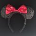 Disney Accessories | Disney Minnie Mouse Ears Headband W Sequins | Color: Red | Size: Osg