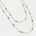 J. Crew Jewelry | Jcrew Pave’ Baguette Necklace Nwt Os Crystal | Color: Gold | Size: Os