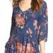 Free People Dresses | Free People Floral Mini Dress | Color: Blue | Size: S