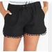 J. Crew Shorts | Jcrew Black Linen Shorts With Pom Poms | Color: Black | Size: S