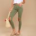 Free People Jeans | Free People Army Green Colored Skinny Jeans. | Color: Green | Size: 25